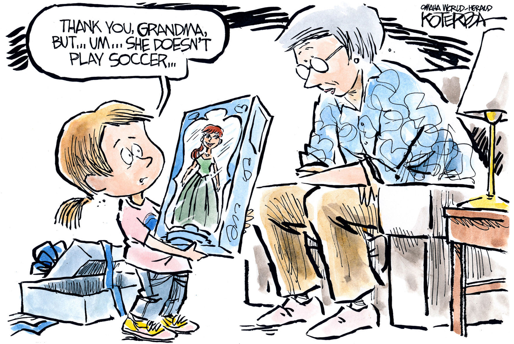Syndicated Cartoon: But Does it Play Soccer by Jeff Koterba